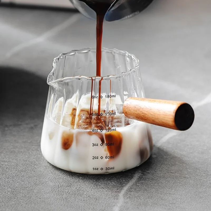 Espresso Shot Glass - Coffee Extraction Cup Glass Double Mouth