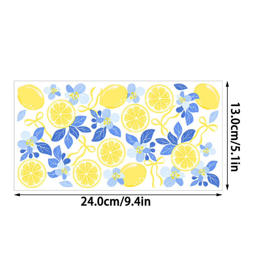 Lemon Floral UV DTF Transfer S - Espresso Shot Glass ulasan dan harga
