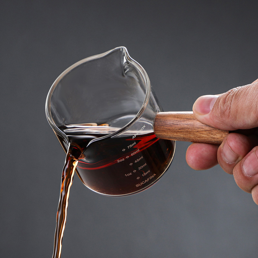 50-250ml Wood Handle Glass Esp - Espresso Shot Glass ulasan dan harga