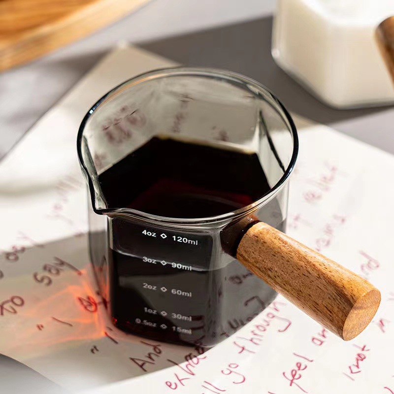 50-250ml Wood Handle Glass Esp - Espresso Shot Glass ulasan dan harga